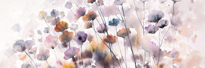 Toile encadrée Fleurs sauvages - Décoration de chambre florale romantique