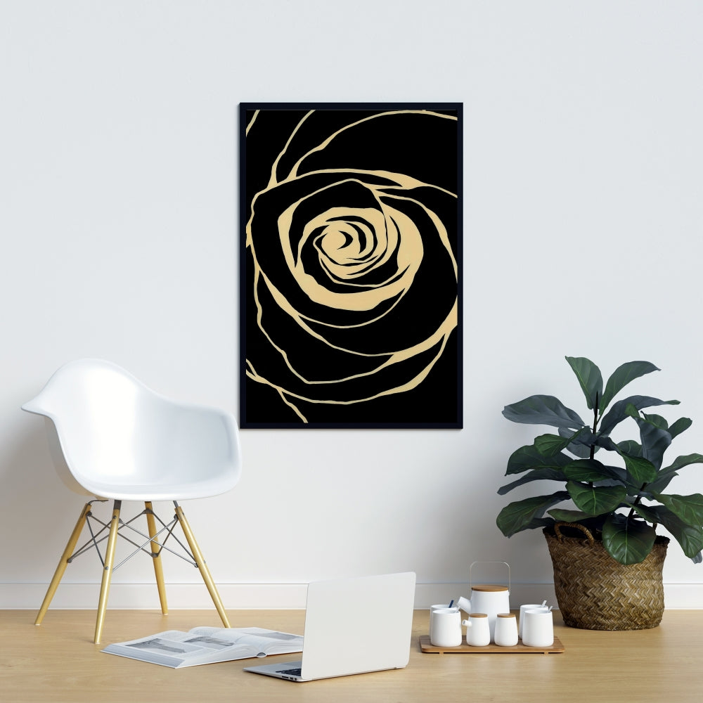 Black Rose Framed Canvas | Romantic Bedroom Flowers Decor