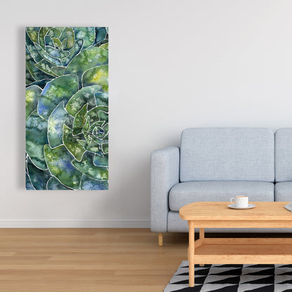Abstract Succulents Canvas | Cactus Wall Art for Home Decor