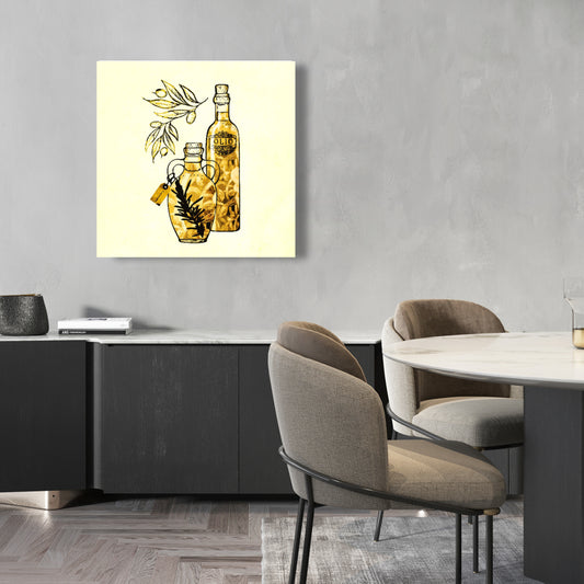 Yellow Object Kitchen Canvas | Artisanal Olive Oil Home Decor
