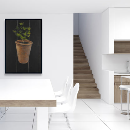 Hygge Floral Botanical Framed Canvas - Plant of Parsley Decor