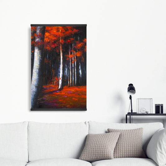 Mysterious Forest Gray Magnetic Canvas | Bedroom Wall Decor
