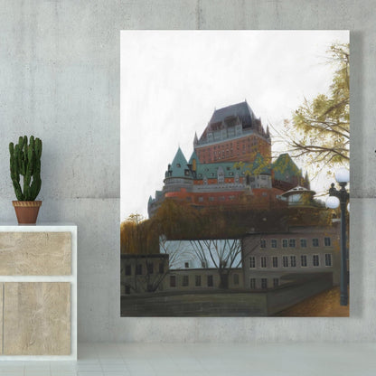 Le Château de Frontenac, toile brun automnal | Décoration intérieure