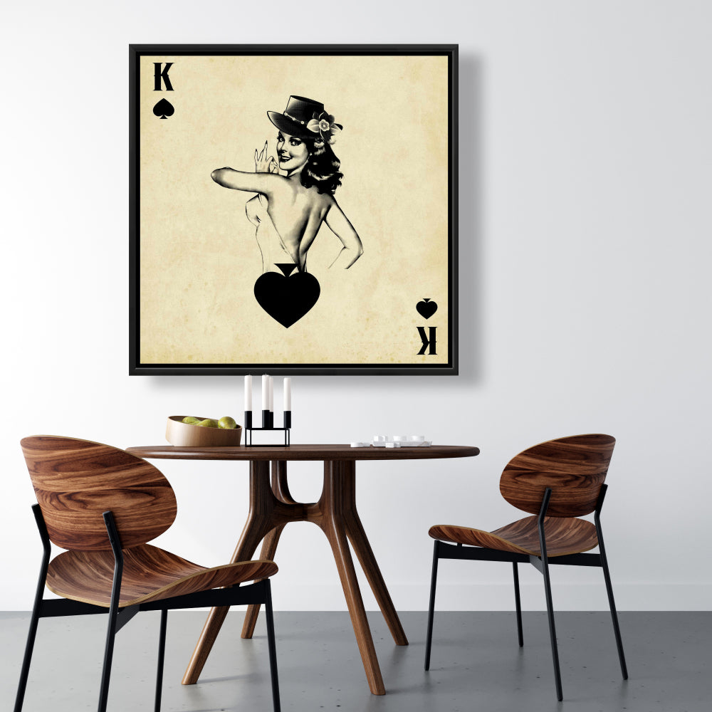 King of Spades Canvas | Man Cave Hobbies Home Decor Art