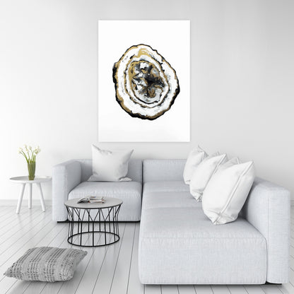 Golden Geode Black Minimalist Canvas | Home Decor Art