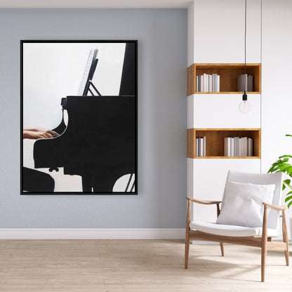 Toile « Mélodie romantique » | Cadre blanc | Décoration murale