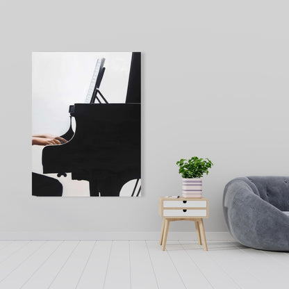 Romantic Musical Melody White Canvas - Home Decor Art