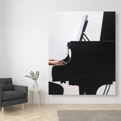 Romantic Musical Melody White Canvas - Home Decor Art