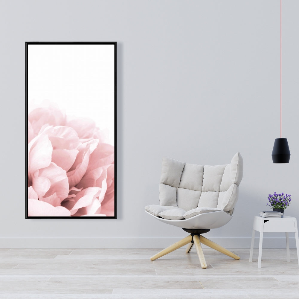 Toile botanique rose pour chambre à coucher | Décoration de rêve de pivoine