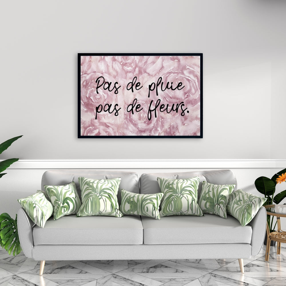 Pas de pluie pas de fleurs | Décor de toile de chambre à coucher florale