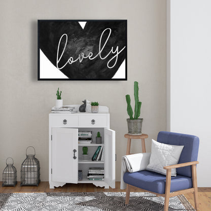 Minimalist Bedroom Quote Lovely Framed Canvas | Home Decor