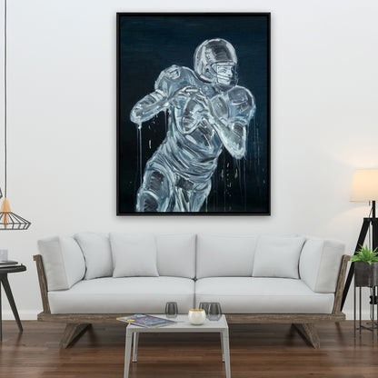 Toile encadrée Joueur de football | Décoration de chambre sportive