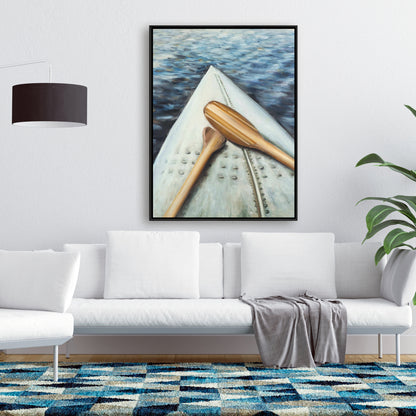 Canoe Adventure Framed Canvas | Marine Sports Home Decor
