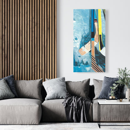 Hockey Sticks Canvas - Man Cave Sports & Games Wall Art Decor