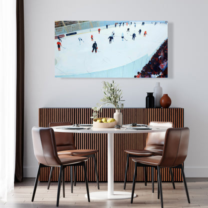 Contemporary Hobbies Blue Canvas - Game of Hockey Wall Art