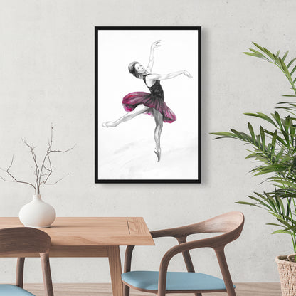Small Pink Ballerina Canvas - Home Decor | Framed Art