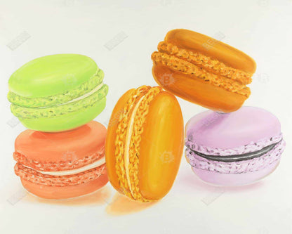 Small bites of macaroons - 14"x18" Braided Polyester Placemat