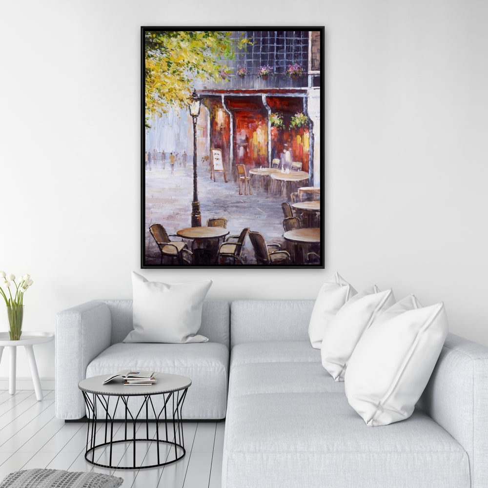 Toile de restaurant en plein air | Décoration murale contemporaine pour chambre à coucher