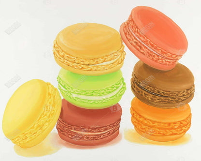 Delicious macaroons - 14"x18" Polyester Placemat