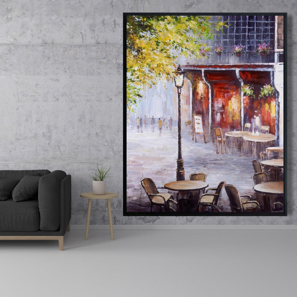 Toile de restaurant en plein air | Décoration murale contemporaine pour chambre à coucher