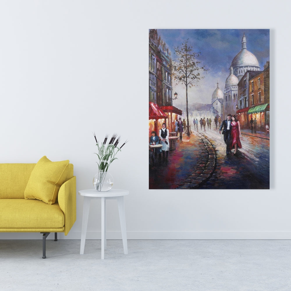 Romantic Blue Canvas - Dressed Up Couple | Home Decor Art