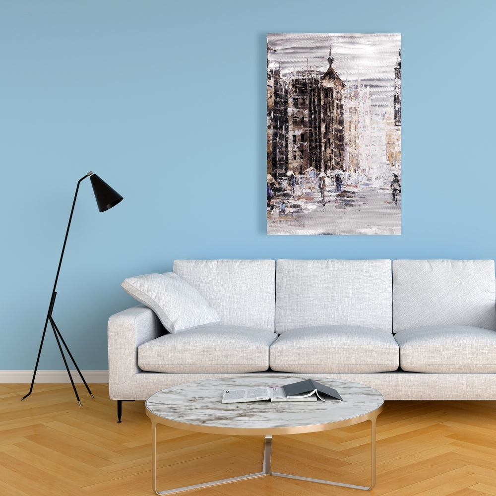Industrial Abstract City Canvas | Home Decor Wall Art