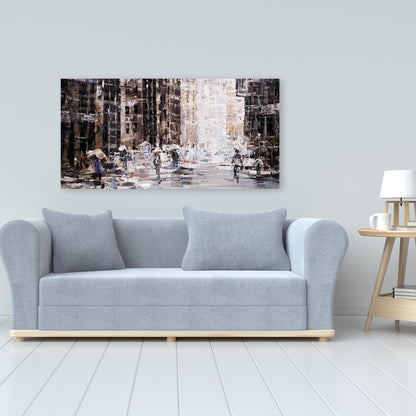 Industrial Abstract City Canvas | Home Decor Wall Art