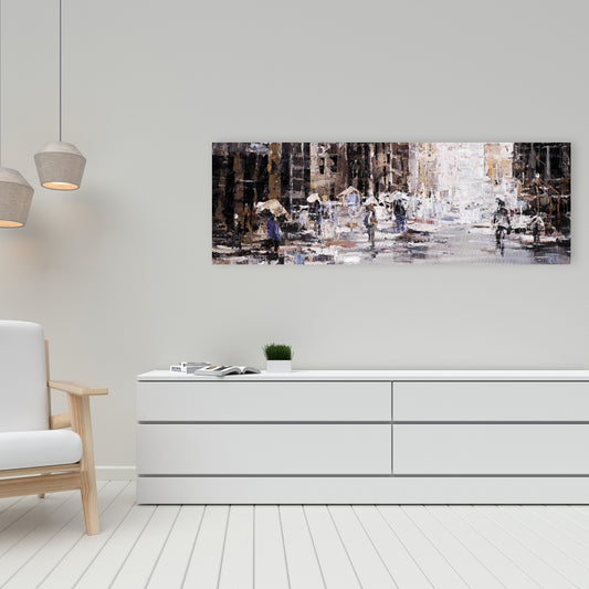 Industrial Abstract City Canvas | Home Decor Wall Art