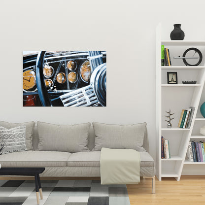 Vintage Car Interior Canvas | Contemporary Bedroom Decor