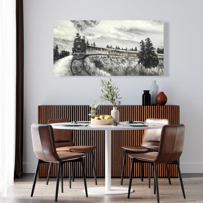 Toile Train à vapeur | Décoration de chambre contemporaine
