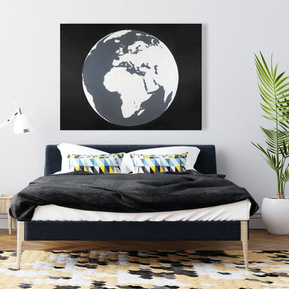 Earth Canvas - Bedroom Space Decor | Astronomy & Galaxy Art