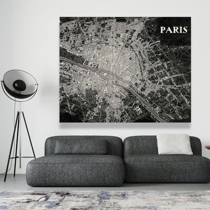 Airplane Satellite View Canvas | Industrial Man Cave Decor
