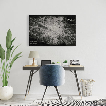 Airplane Satellite View Canvas | Industrial Man Cave Decor