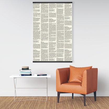 Vintage Sepia Beige Magnetic Canvas - Newspaper Home Decor