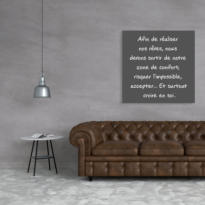 Make Our Dreams Come True | White Contemporary Bedroom Canvas