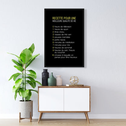 Recipe of Happiness Yellow Spiritual Canvas | Home Decor Art