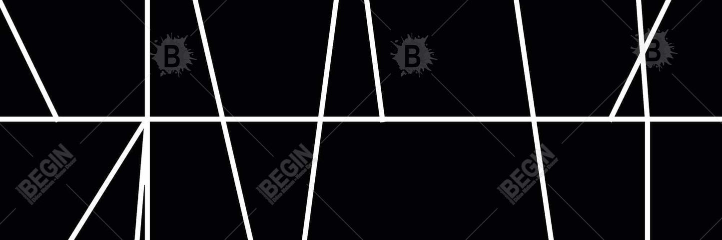 White Stripes on Black Canvas - Bedroom Shapes Home Decor
