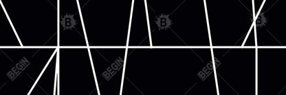 White Stripes on Black Canvas - Bedroom Shapes Home Decor