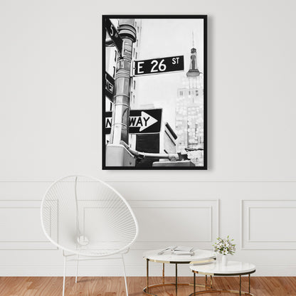 Toile de panneaux de signalisation de New York | Décoration murale