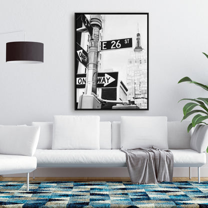 Toile de panneaux de signalisation de New York | Décoration murale