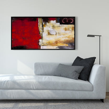 Industrial Abstract Art Canvas | Framed Wall Decor Piece