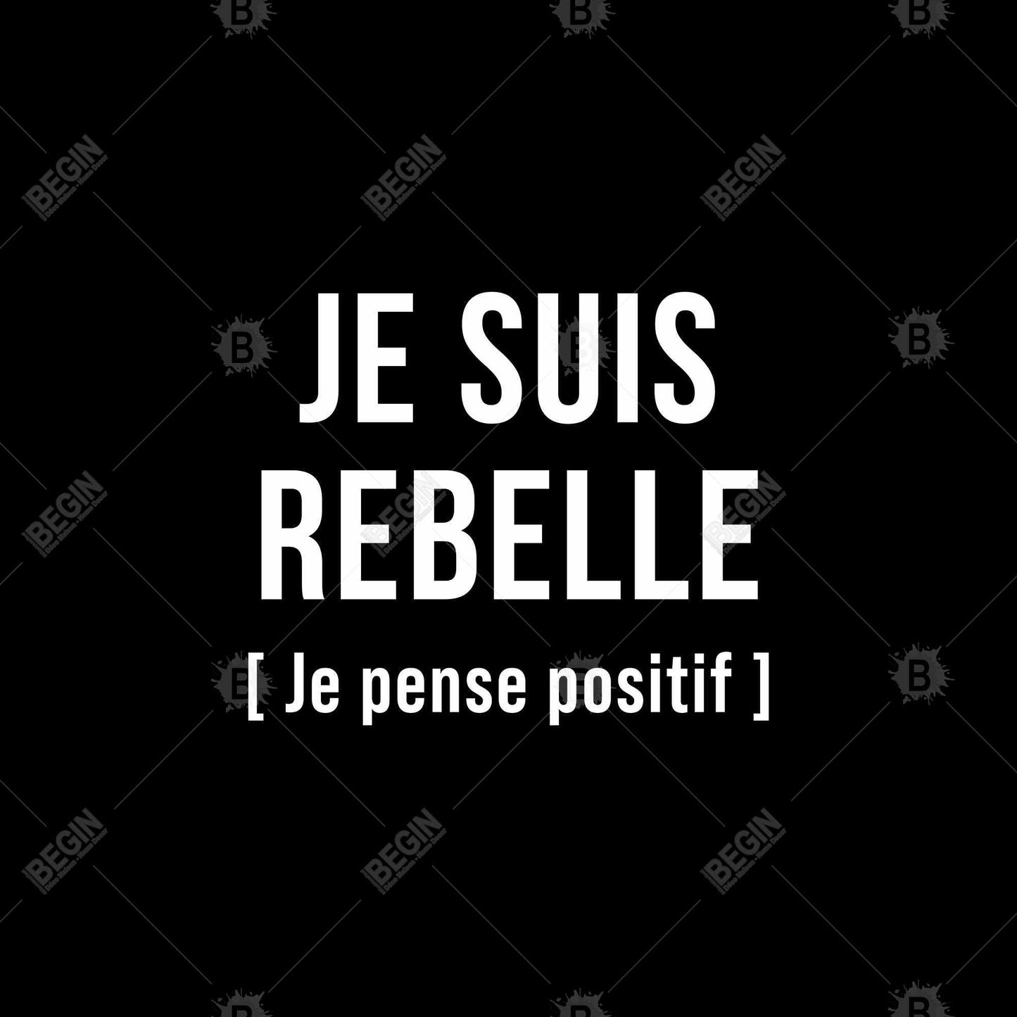 I'm Rebellious Motivational Quote | Black & White Framed Canvas