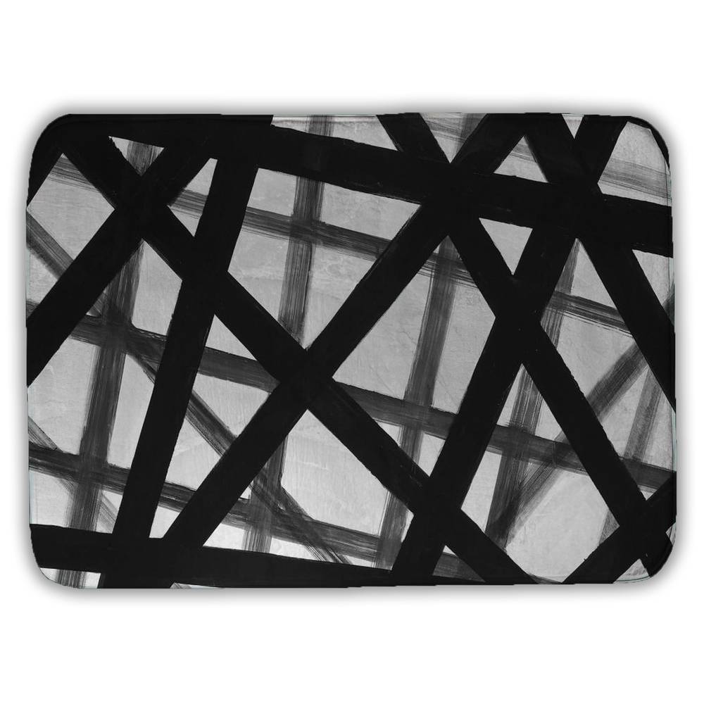 Toile encadrée blanche aux lignes abstraites et audacieuses - Décoration d'intérieur contemporaine