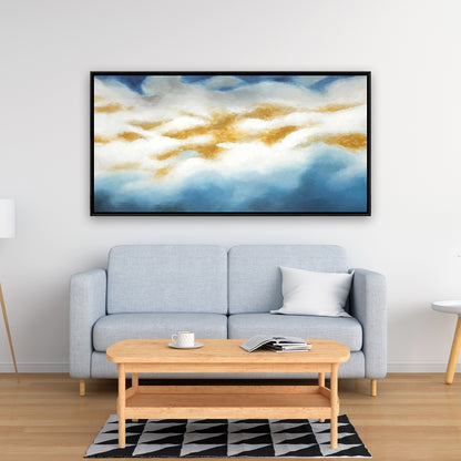 Abstract Clouds Canvas | Bedroom Wall Art | Home Decor Framed
