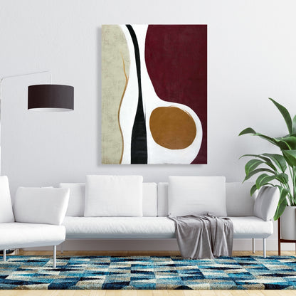 Retro Livingroom Red Canvas Multiform | Home Decor Art