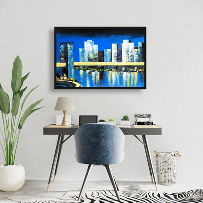 Lower Manhattan Skyline Canvas - Contemporary Bedroom Decor