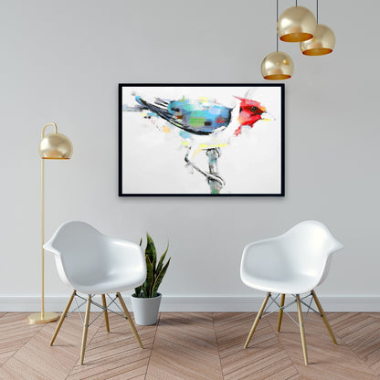 Colorful Woodpecker Canvas | Animal Art for Bedroom Decor