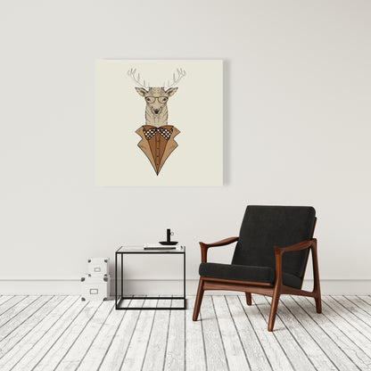 Brown Deer Animals Canvas | Deer with Brown Coat Home Decor