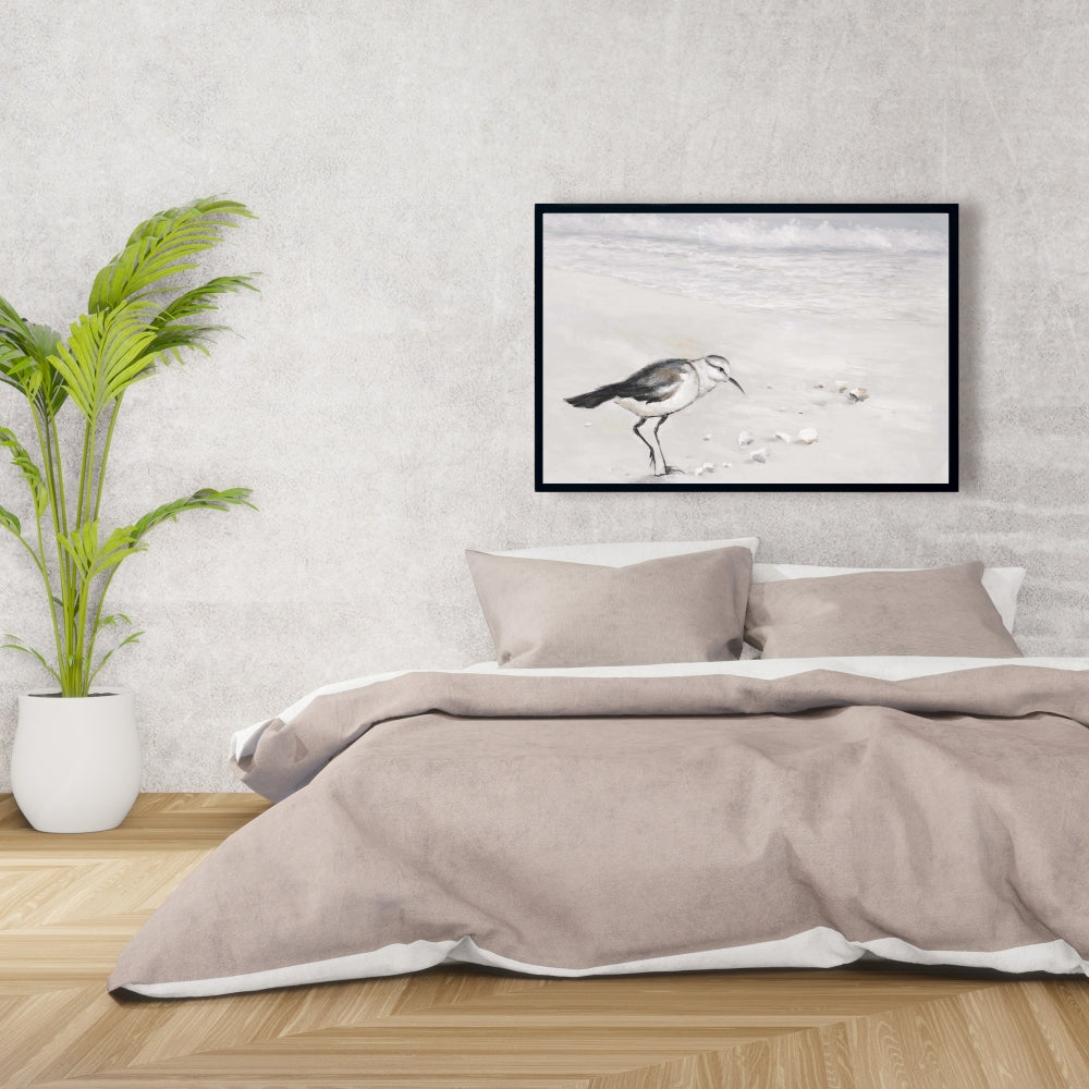 Toile de salle de bain représentant un Bécasseau semipalmé | Décoration d'intérieur