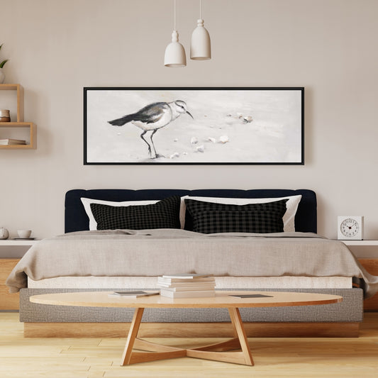 Toile de salle de bain représentant un Bécasseau semipalmé | Décoration d'intérieur